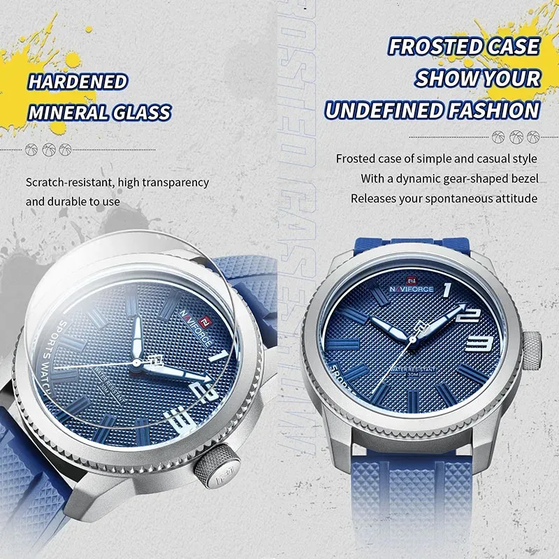 ساعت مچی عقربهای مردانه نیوی فورس مدل NF9202SWBE