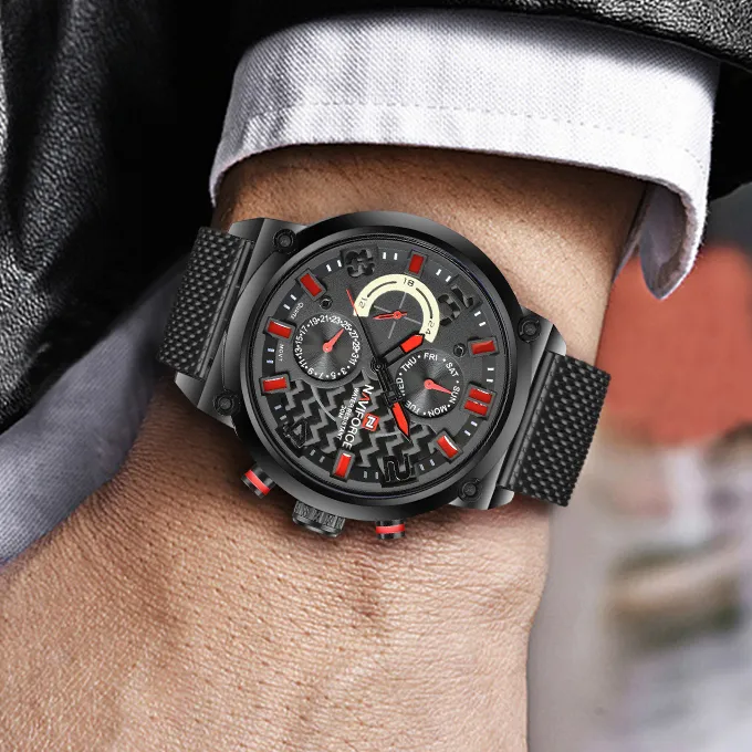 ساعت مچی عقربه‌ای مردانه نیوی فورس مدل NF9068BRB