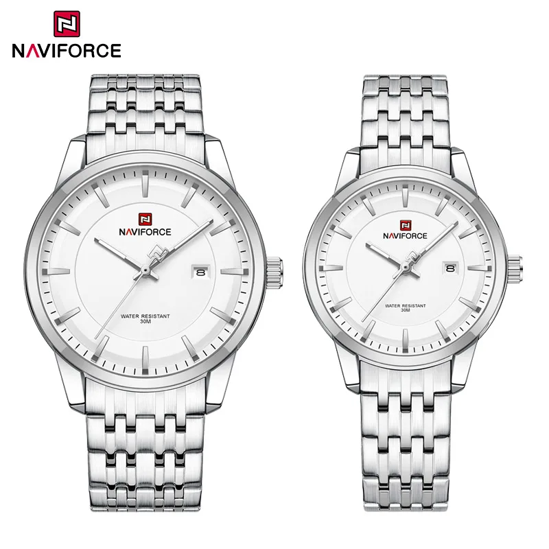 ست ساعت مچی عقربه ای زنانه و مردانه نیوی فورس مدل NF9228SWS