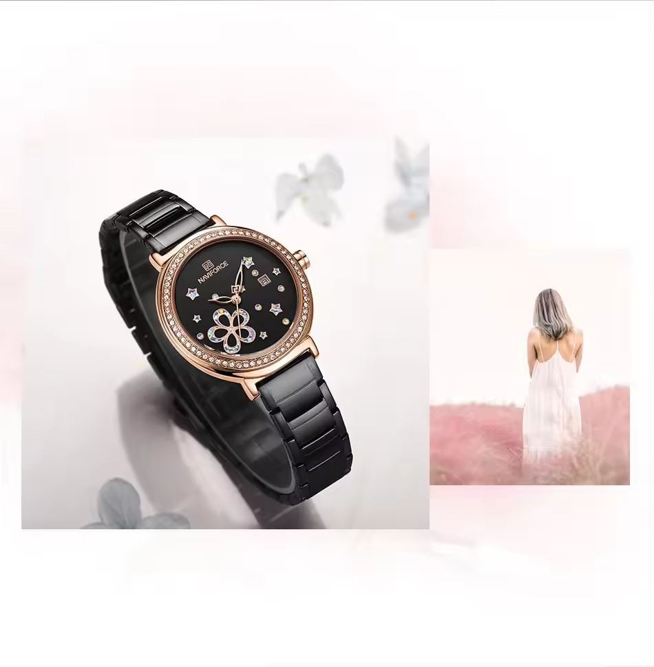 ساعت مچی عقربهای زنانه نیوی فورس مدل NF5016RGB